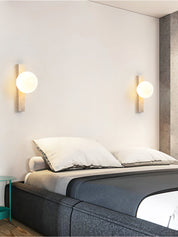 Kyrene - Vertical Travertine Wall Sconce