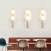 Kyrene - Vertical Travertine Wall Sconce