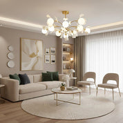Barney Brass Gingko Leaf Chandelier – detail 3