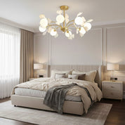Barney Brass Gingko Leaf Chandelier – detail 5