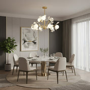 Barney Brass Gingko Leaf Chandelier – detail 6