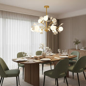 Barney Brass Gingko Leaf Chandelier – detail 7
