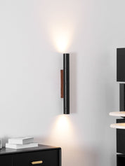 Erebos - Black Travertine Column Sconce