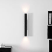 Erebos - Black Travertine Column Sconce