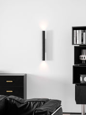 Erebos - Black Travertine Column Sconce