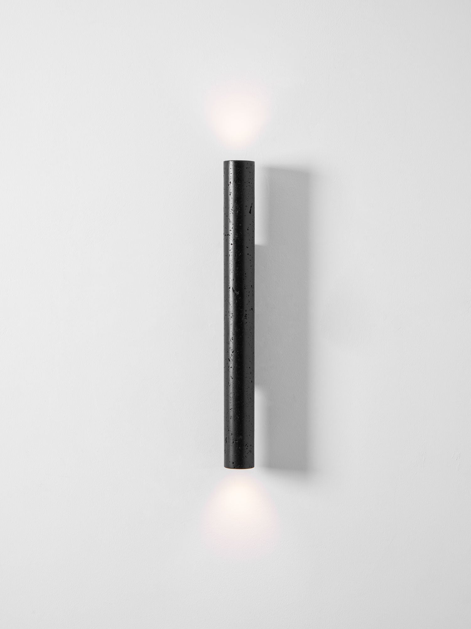 Erebos - Black Travertine Column Sconce