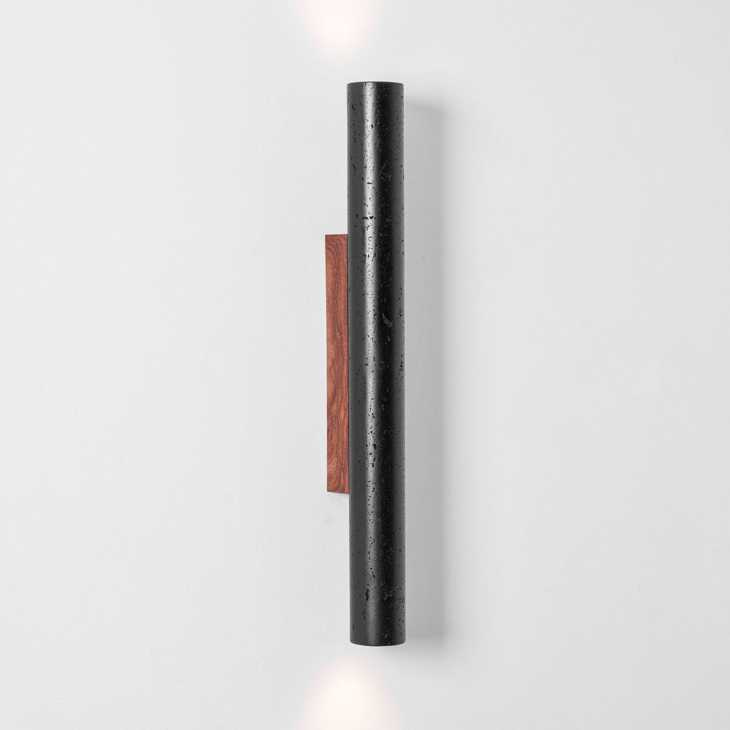 Erebos - Black Travertine Column Sconce