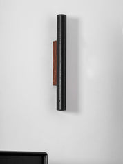 Erebos - Black Travertine Column Sconce