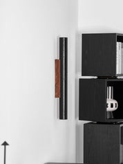 Erebos - Black Travertine Column Sconce