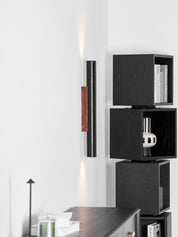 Erebos - Black Travertine Column Sconce