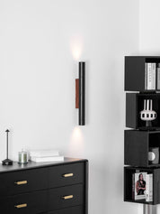 Erebos - Black Travertine Column Sconce