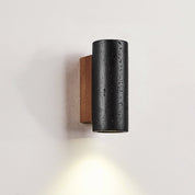 Erebos - Black Travertine Column Sconce