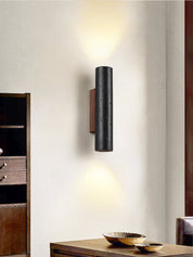 Erebos - Black Travertine Column Sconce
