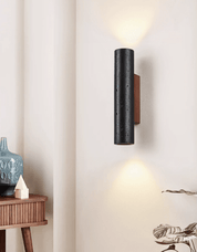 Erebos - Black Travertine Column Sconce