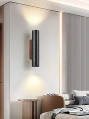 Erebos - Black Travertine Column Sconce