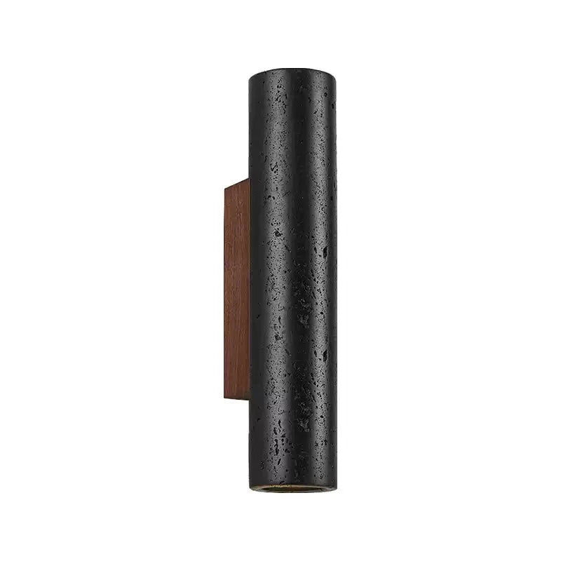 Erebos - Black Travertine Column Sconce