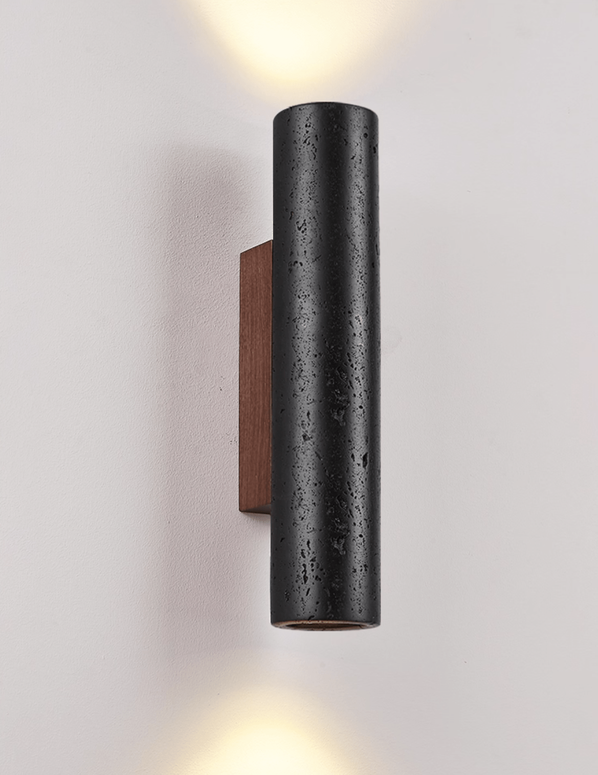 Erebos - Black Travertine Column Sconce