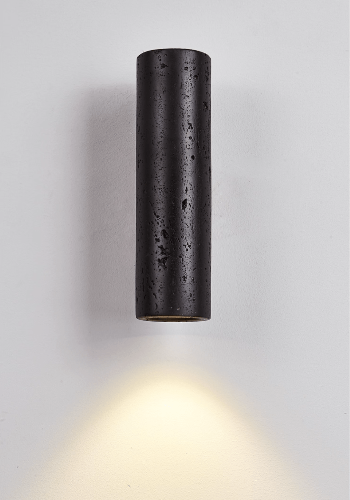 Erebos - Black Travertine Column Sconce