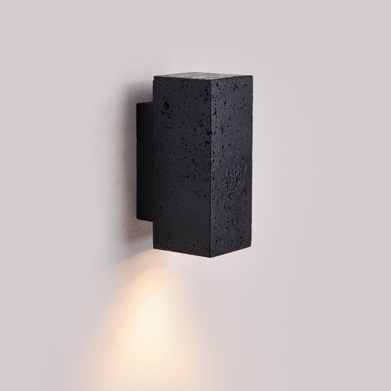 Ophion - Black Travertine Block Wall Lamp