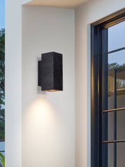 Ophion - Black Travertine Block Wall Lamp