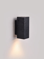Ophion - Black Travertine Block Wall Lamp