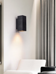 Ophion - Black Travertine Block Wall Lamp