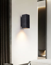Ophion - Black Travertine Block Wall Lamp