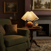 Kymothoe - Wave-Draped Linen Table Lamp