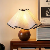Kymothoe - Wave-Draped Linen Table Lamp