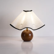 Kymothoe - Wave-Draped Linen Table Lamp