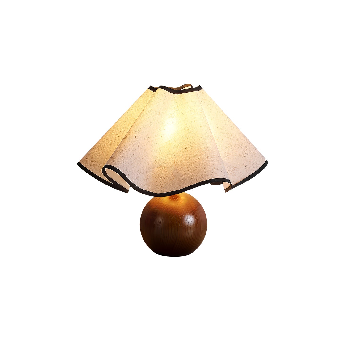Kymothoe - Wave-Draped Linen Table Lamp
