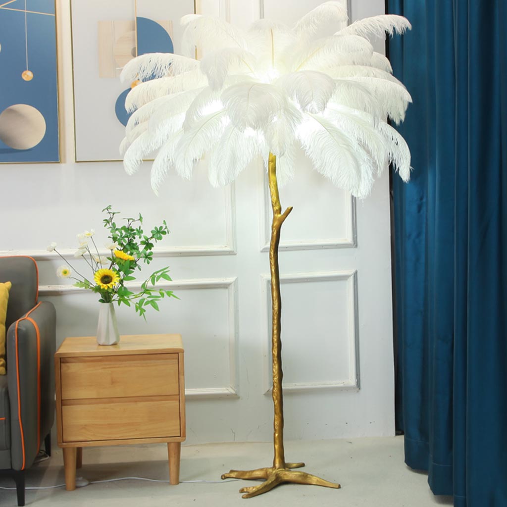 Phoinike - Ostrich Feather Floor Lamp