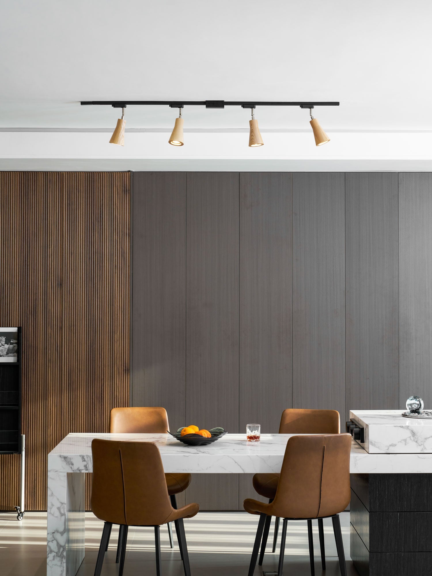 Aristaios - Wood and Steel Track Lighting