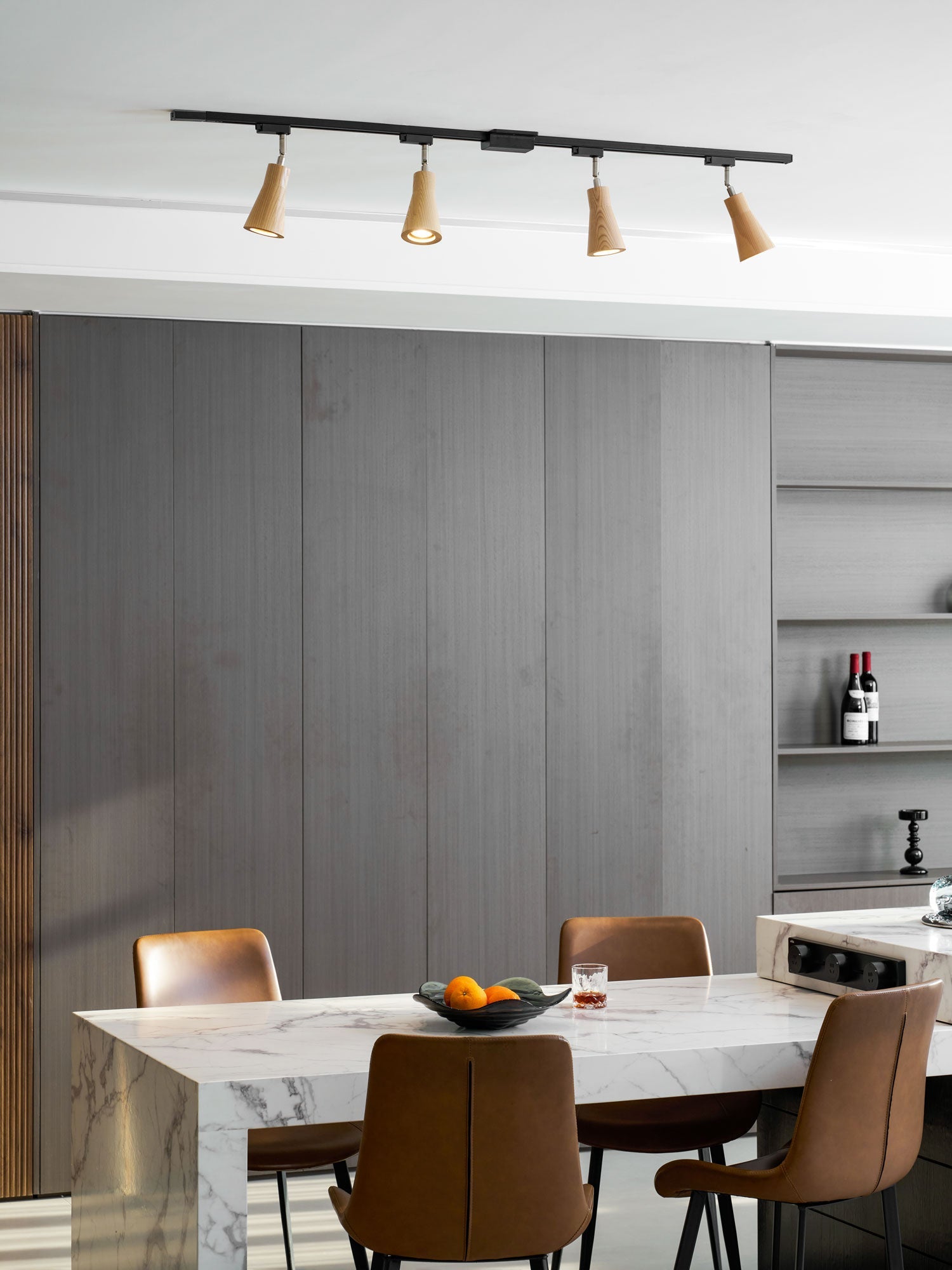 Aristaios - Wood and Steel Track Lighting