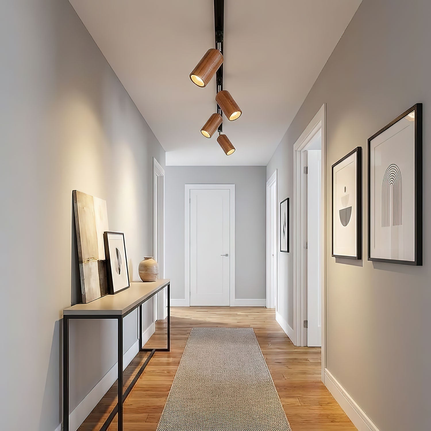 Aristaios - Wood and Steel Track Lighting