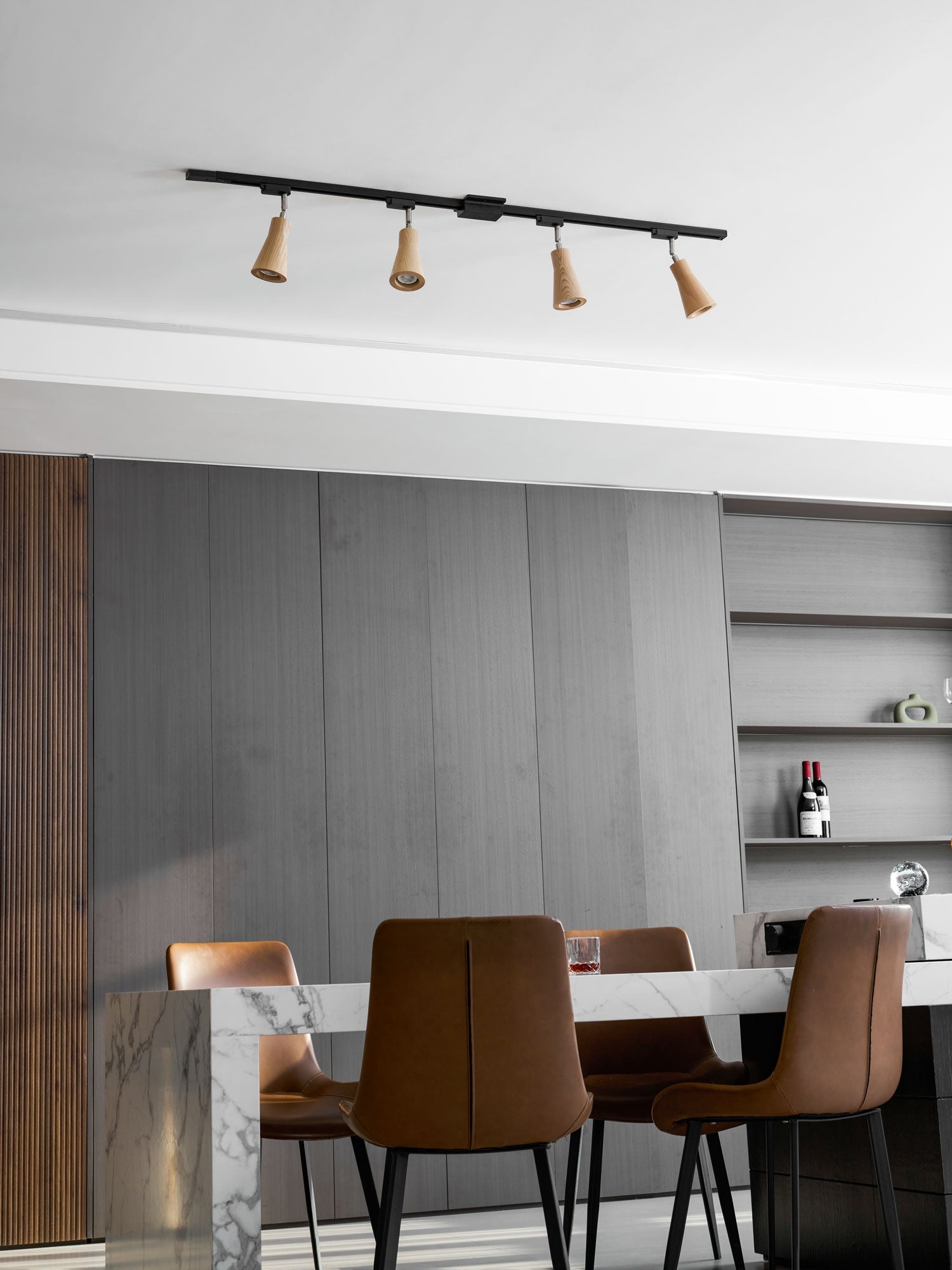 Aristaios - Wood and Steel Track Lighting
