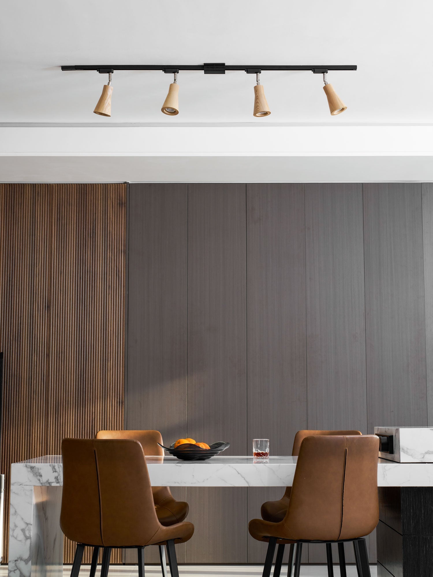 Aristaios - Wood and Steel Track Lighting