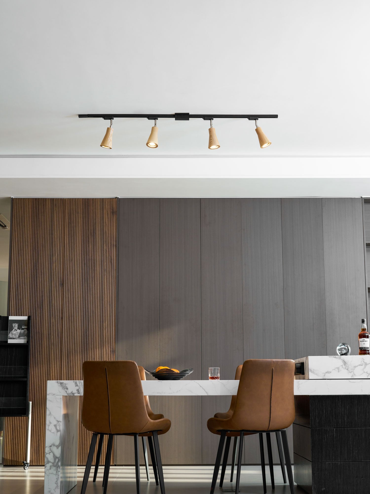 Aristaios - Wood and Steel Track Lighting