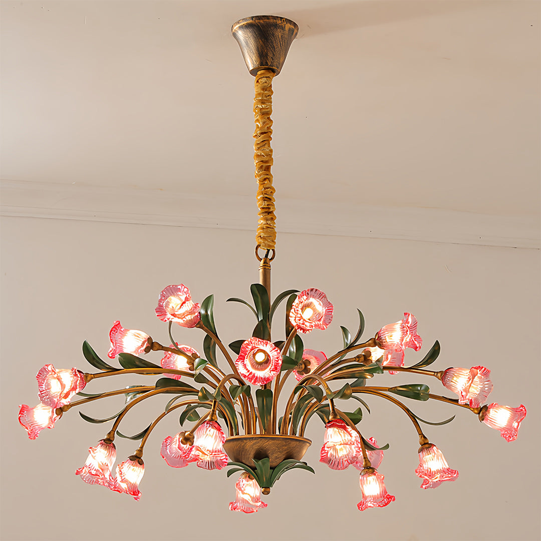 Arete - Vintage Glass Floral Chandelier
