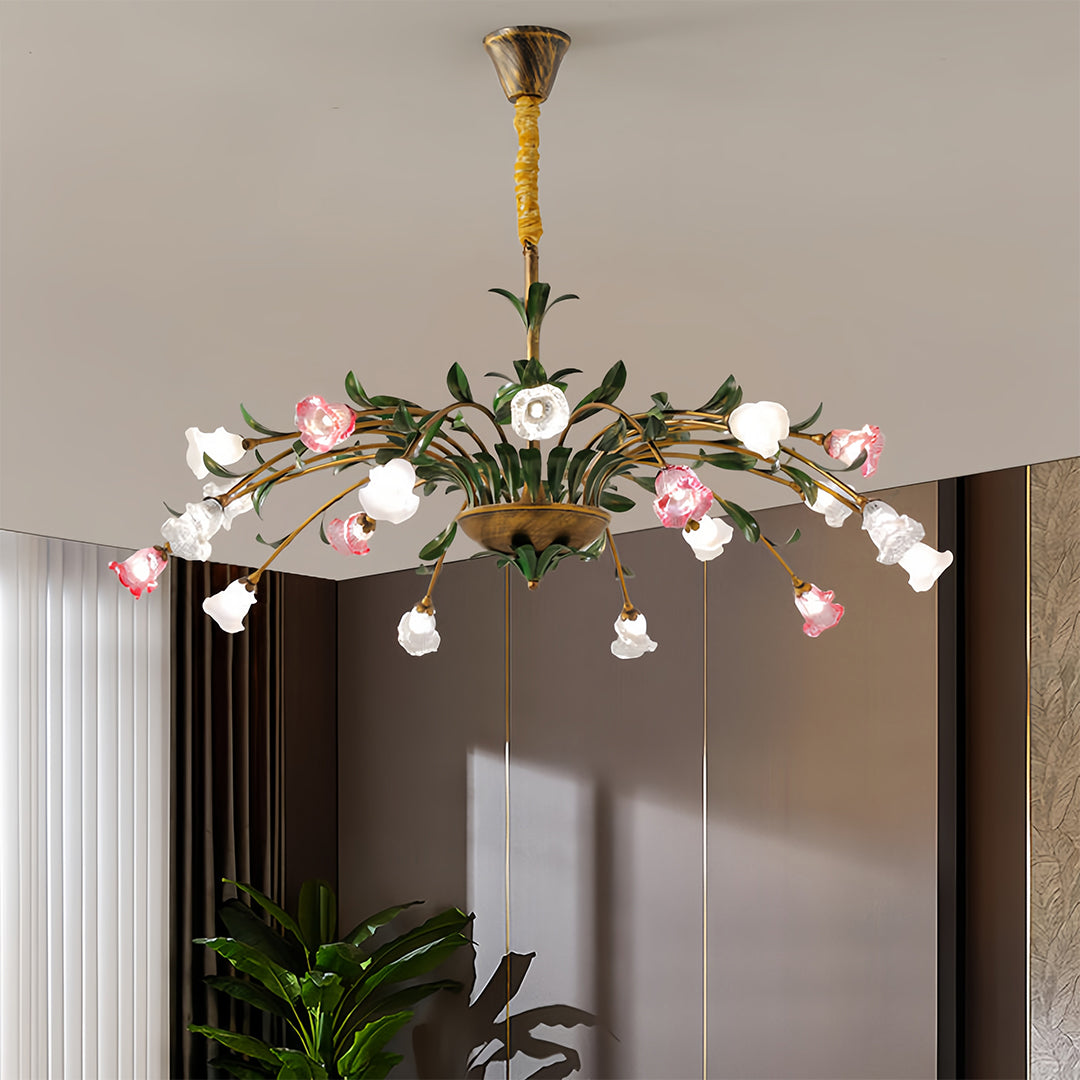 Arete - Vintage Glass Floral Chandelier