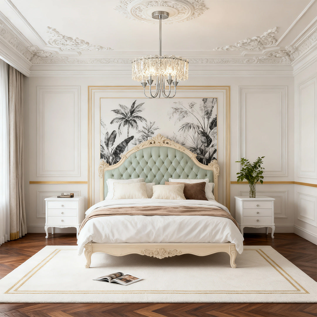 Helike - Chrome and Glass Drum Chandelier