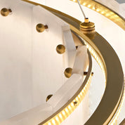 Melantho - Brass and Cloud Stone Chandelier