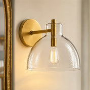 Evan - Brass and Blown Glass Wall Sconce