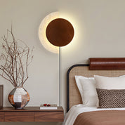 Psamathe - Plug-in Travertine Wall Sconce