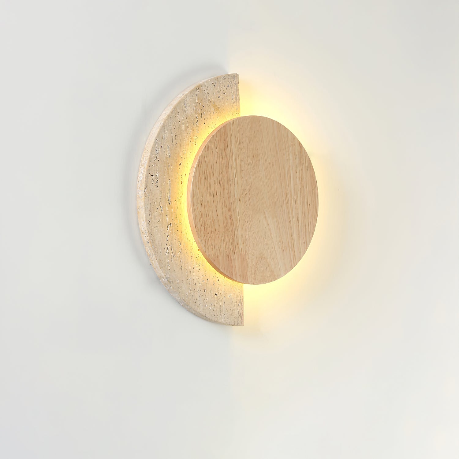 Psamathe - Plug-in Travertine Wall Sconce