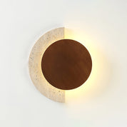 Psamathe - Plug-in Travertine Wall Sconce