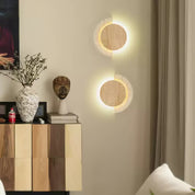 Psamathe - Plug-in Travertine Wall Sconce