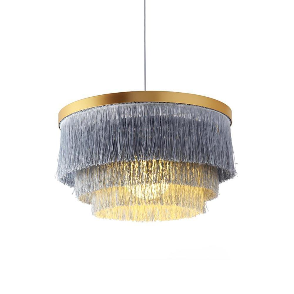 Dorotheos - Tiered Fabric Fringe Chandelier