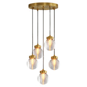 Aglaia - Brass and Glass Globe Chandelier