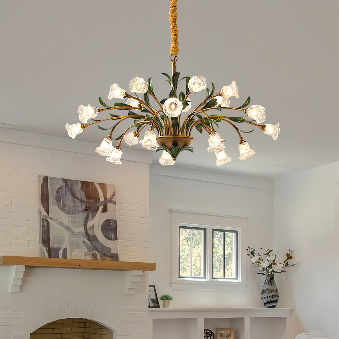Arete - Vintage Glass Floral Chandelier